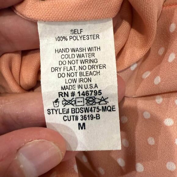 Altar’d State Polka Dot Mini Skirt Women's Medium Pink/White Split Hem Coquette - Picture 7 of 7